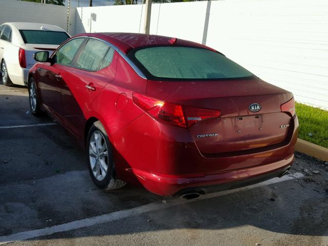 5XXGN4A72CG080567 - 2012 KIA OPTIMA EX RED photo 3