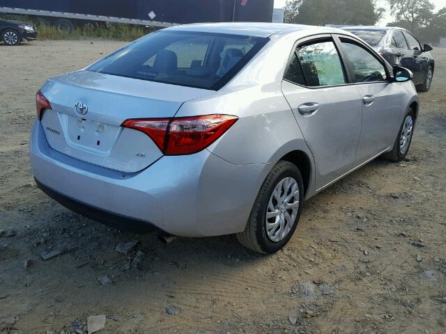 5YFBURHE2HP691440 - 2017 TOYOTA COROLLA L SILVER photo 4