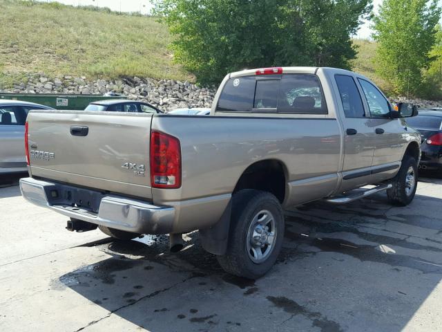 3D7KU28C04G109945 - 2004 DODGE RAM 2500 S ოქროსფერი ფოტო 4