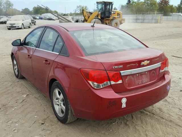 1G1PE5S91B7222834 - 2011 CHEVROLET CRUZE LT MAROON photo 3