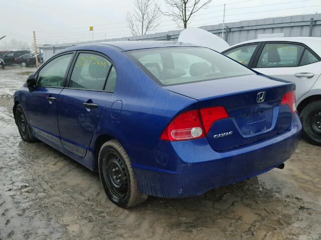 2HGFA16326H022201 - 2006 HONDA CIVIC DX V BLUE photo 3