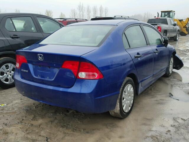 2HGFA16326H022201 - 2006 HONDA CIVIC DX V BLUE photo 4