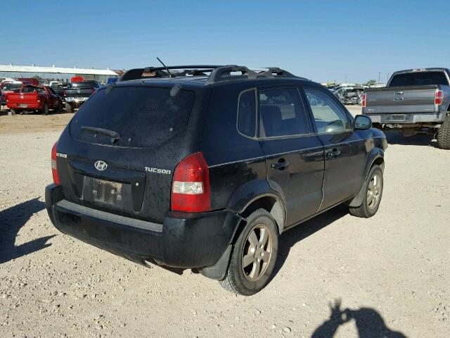 KM8JM12B26U371669 - 2006 HYUNDAI TUCSON GL BLACK photo 4