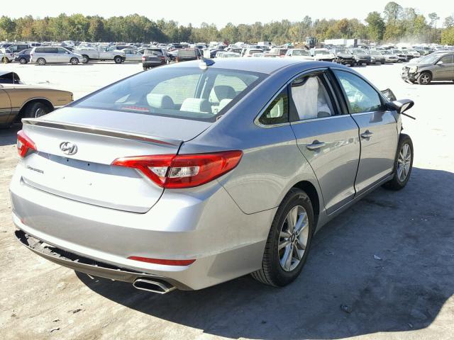 5NPE24AF4HH472503 - 2017 HYUNDAI SONATA SE SILVER photo 4