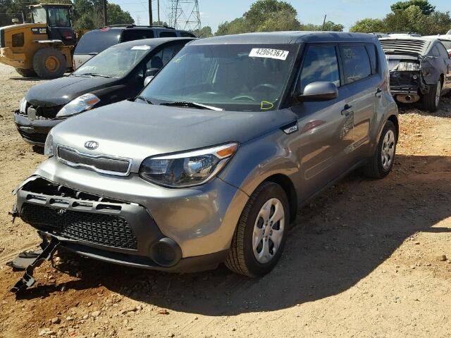 KNDJN2A2XF7206766 - 2015 KIA SOUL GRAY photo 2