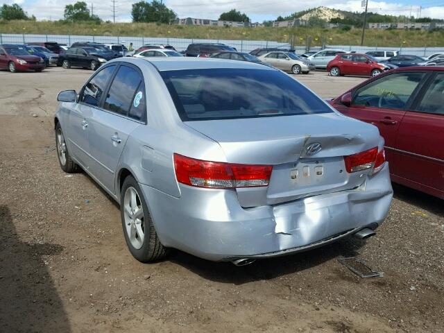 5NPEU46F16H027880 - 2006 HYUNDAI SONATA GLS SILVER photo 3