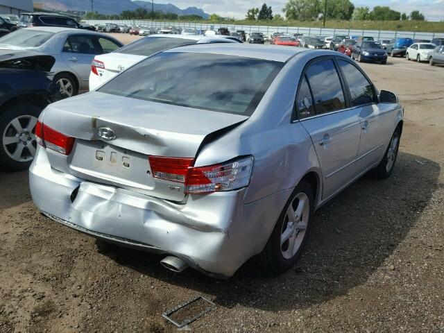 5NPEU46F16H027880 - 2006 HYUNDAI SONATA GLS SILVER photo 4