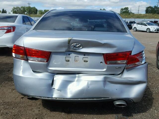 5NPEU46F16H027880 - 2006 HYUNDAI SONATA GLS SILVER photo 9