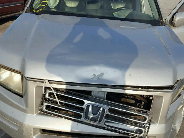 2HJYK16516H505891 - 2006 HONDA RIDGELINE SILVER photo 7