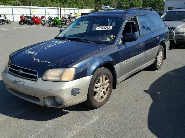 4S3BH665117632442 - 2001 SUBARU LEGACY OUT BLUE photo 2