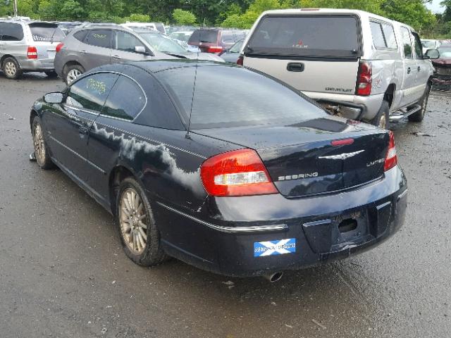 4C3AG52H94E046146 - 2004 CHRYSLER SEBRING LI BLACK photo 3