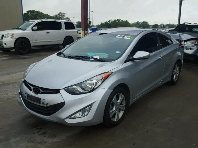 KMHDH6AE6DU009545 - 2013 HYUNDAI ELANTRA CO SILVER photo 2