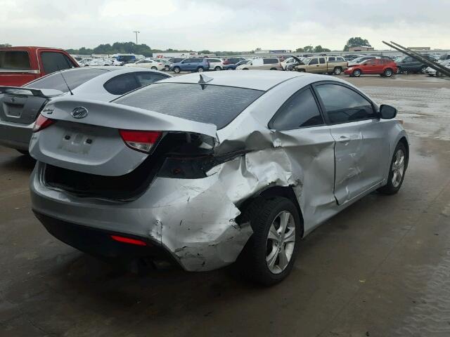 KMHDH6AE6DU009545 - 2013 HYUNDAI ELANTRA CO SILVER photo 4