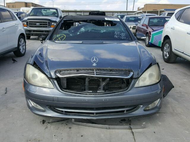 WDDNG71X17A052611 - 2007 MERCEDES-BENZ S GRAY photo 9