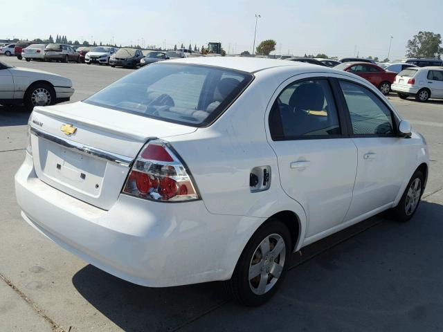 KL1TD5DE8AB067009 - 2010 CHEVROLET AVEO LS WHITE photo 4