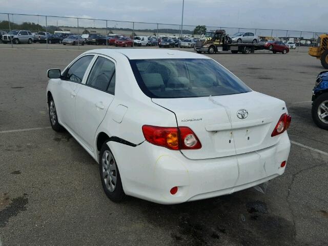 JTDBL40E799056545 - 2009 TOYOTA COROLLA WHITE photo 3