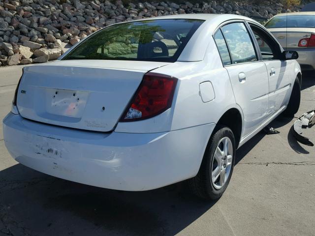 1G8AJ55F67Z111180 - 2007 SATURN ION WHITE photo 4