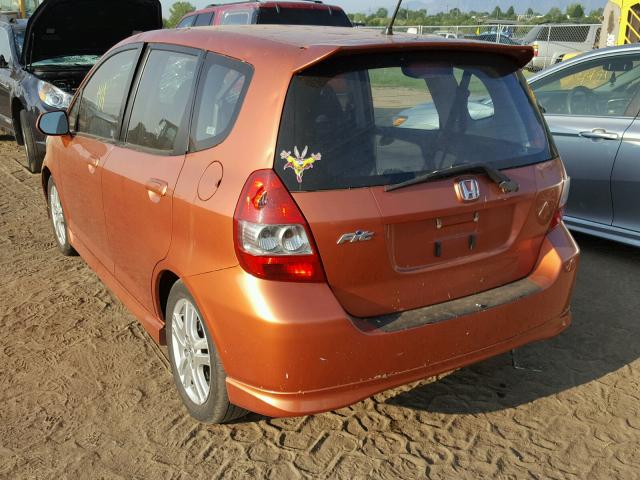 JHMGD38627S017019 - 2007 HONDA FIT S 橙色 照片 3
