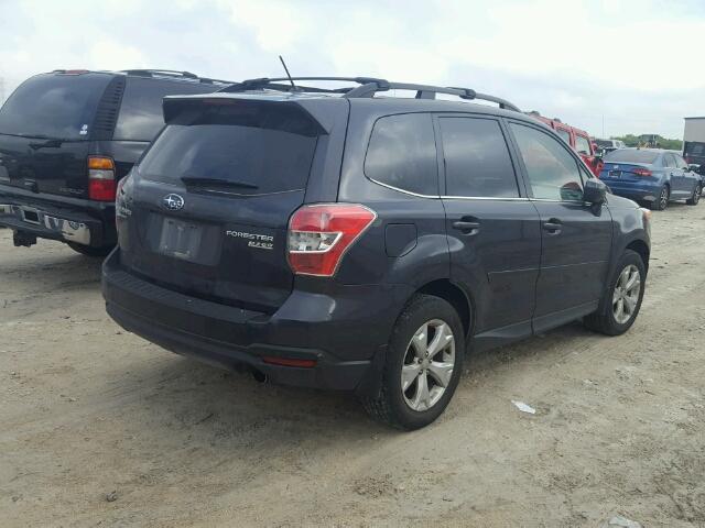 JF2SJAHC0EH437260 - 2014 SUBARU FORESTER 2 GRAY photo 4