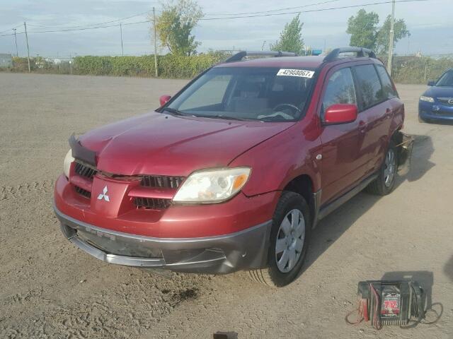 JA4LX31F86U603187 - 2006 MITSUBISHI OUTLANDER RED photo 2