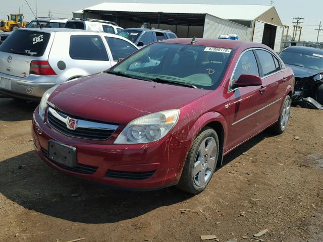 1G8ZS57B28F176721 - 2008 SATURN AURA XE RED photo 2