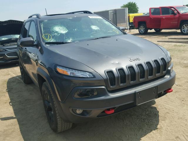 1C4PJMBS3HD238821 - 2017 JEEP CHEROKEE T GRAY photo 1