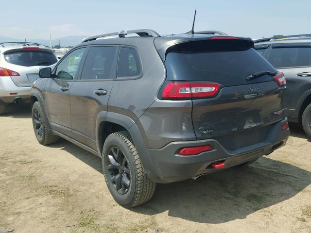 1C4PJMBS3HD238821 - 2017 JEEP CHEROKEE T GRAY photo 3