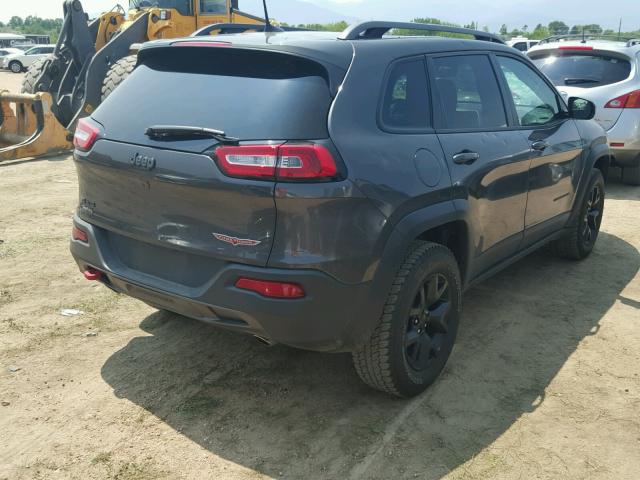 1C4PJMBS3HD238821 - 2017 JEEP CHEROKEE T GRAY photo 4