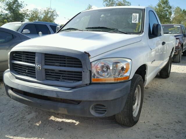 1D7HA16N68J207481 - 2008 DODGE RAM 1500 S WHITE photo 2