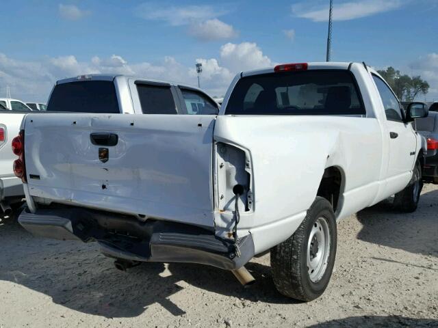 1D7HA16N68J207481 - 2008 DODGE RAM 1500 S WHITE photo 4