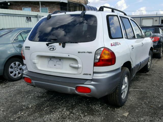 KM8SC83D31U067467 - 2001 HYUNDAI SANTA FE WHITE photo 4