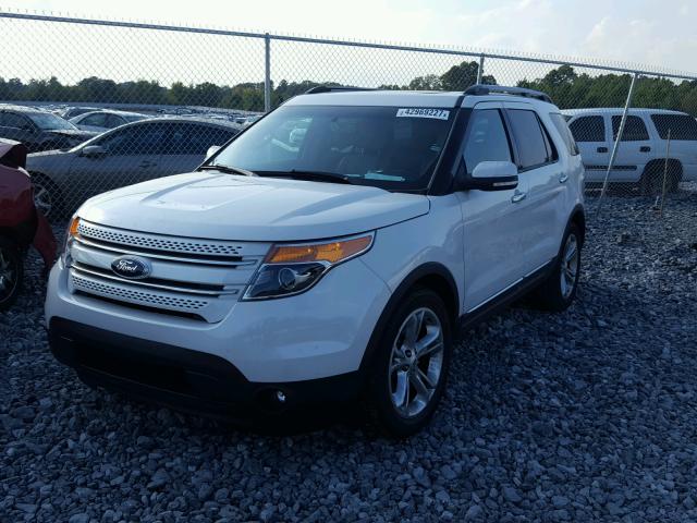 1FM5K7F81FGA68129 - 2015 FORD EXPLORER L WHITE photo 2