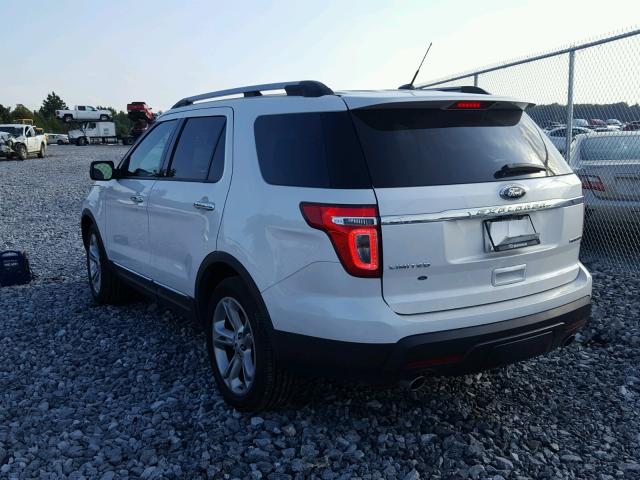 1FM5K7F81FGA68129 - 2015 FORD EXPLORER L WHITE photo 3