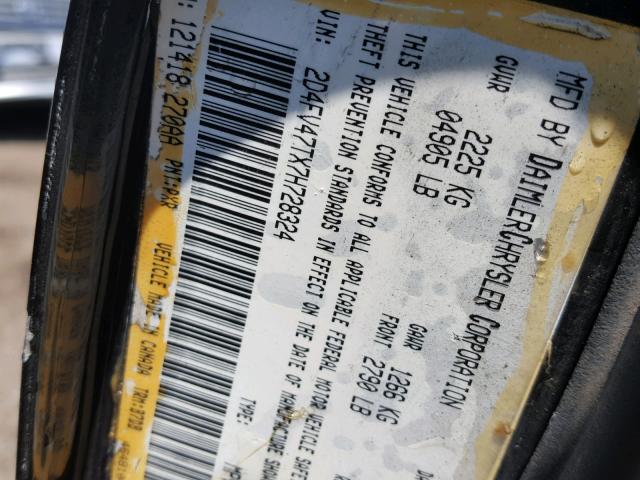 2D4FV47TX7H728324 - 2007 DODGE MAGNUM SE BLACK photo 10