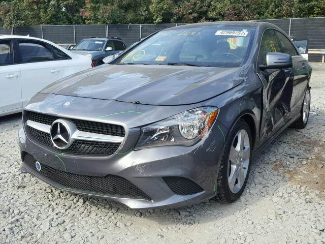 WDDSJ4EB3GN386553 - 2016 MERCEDES-BENZ CLA 250 GRAY photo 2