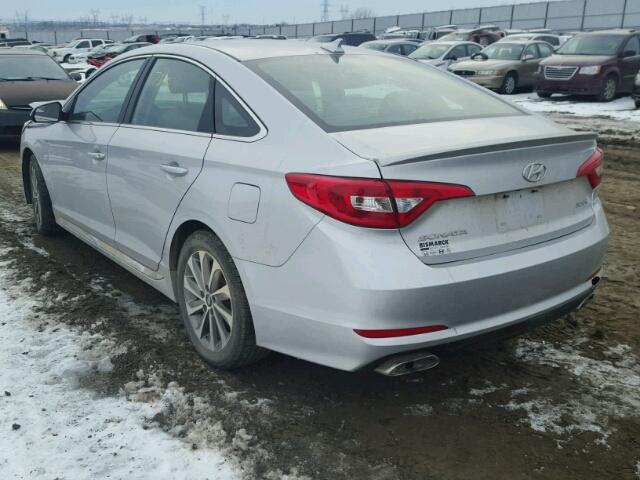 5NPE34AF8FH098889 - 2015 HYUNDAI SONATA SPO SILVER photo 3