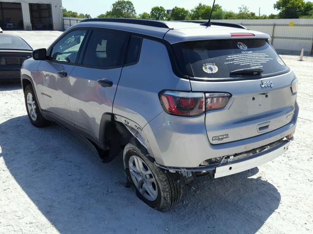 3C4NJCAB3JT133442 - 2018 JEEP COMPASS SP 银色 照片 3