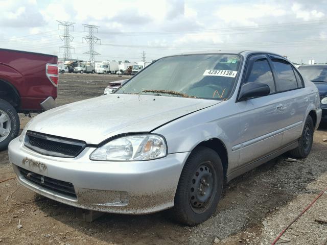 2HGEJ6616YH516135 - 2000 HONDA CIVIC BASE SILVER photo 2