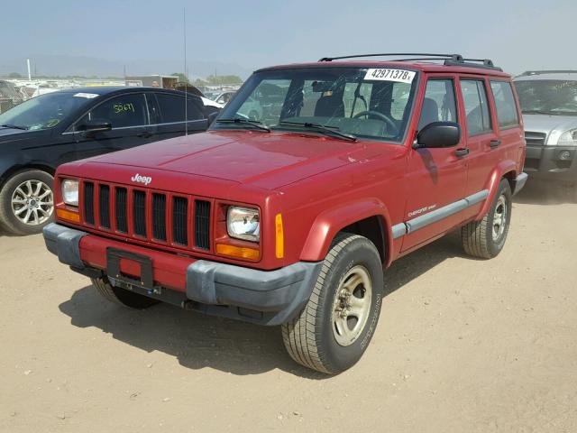 1J4FF68S1XL594859 - 1999 JEEP CHEROKEE RED photo 2