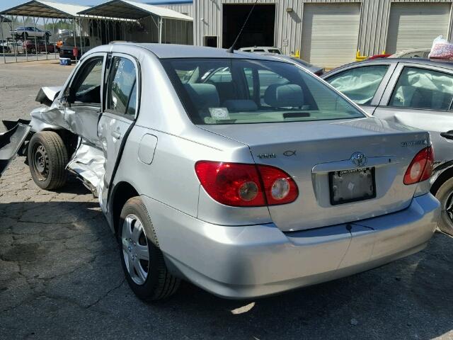 1NXBR32EX8Z971435 - 2008 TOYOTA COROLLA CE SILVER photo 3