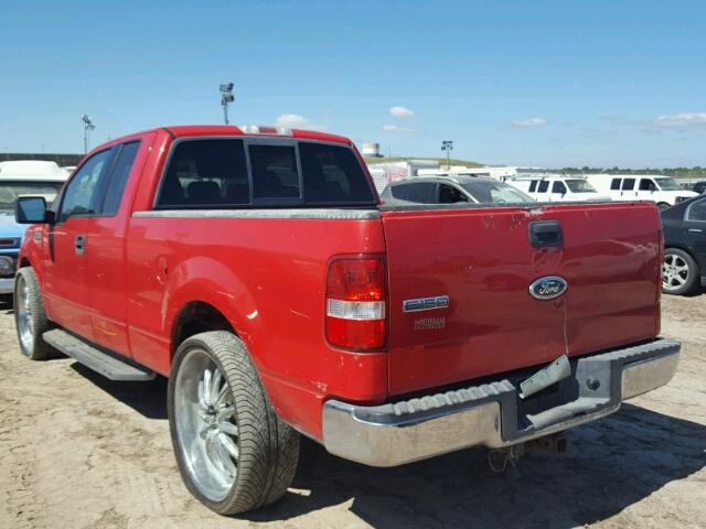 1FTPX12504KD93517 - 2004 FORD F150 RED photo 3