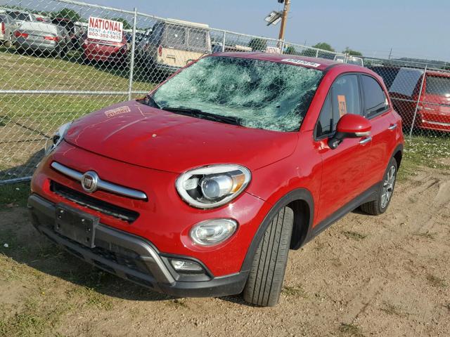 ZFBCFXCT1GP374664 - 2016 FIAT 500X TREKK RED photo 2