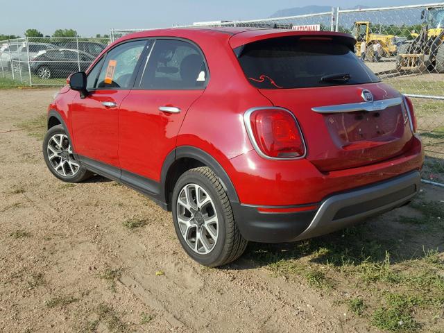 ZFBCFXCT1GP374664 - 2016 FIAT 500X TREKK RED photo 3