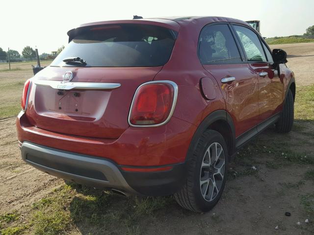 ZFBCFXCT1GP374664 - 2016 FIAT 500X TREKK RED photo 4