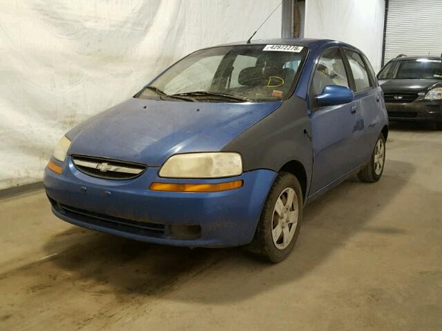 KL1TD66646B648283 - 2006 CHEVROLET AVEO BASE Կապույտ լուսանկար 2