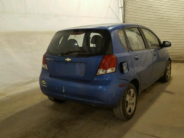 KL1TD66646B648283 - 2006 CHEVROLET AVEO BASE Կապույտ լուսանկար 4