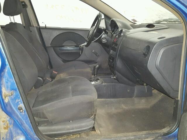 KL1TD66646B648283 - 2006 CHEVROLET AVEO BASE Կապույտ լուսանկար 5