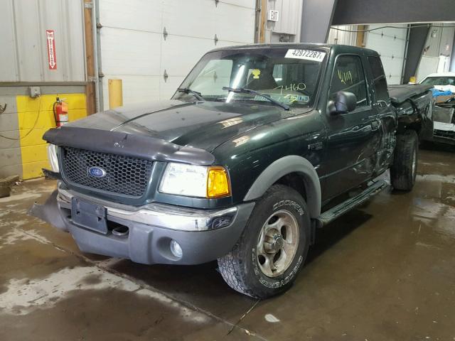 1FTZR45E12TA67460 - 2002 FORD RANGER GREEN photo 2