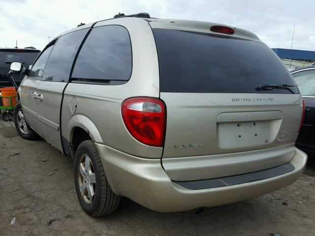2D4GP44L25R187876 - 2005 DODGE GRAND CARA 金色 照片 3