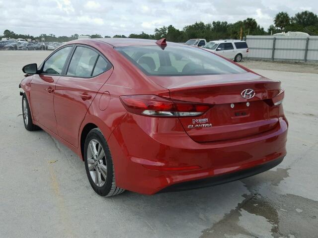 5NPD84LF6HH059862 - 2017 HYUNDAI ELANTRA SE RED photo 3